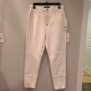 White high rise vintage straight jeans